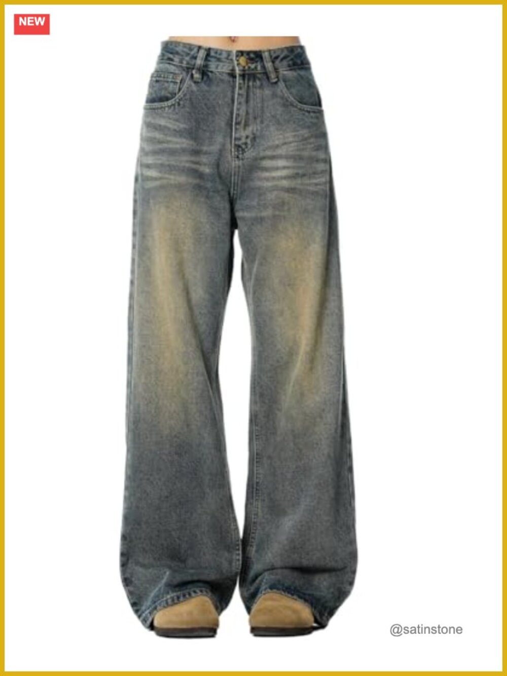 Baggy Y2K Jeans Women's Hip Hop Skater Wide Leg Denim Pants Loose Fit Streetwear